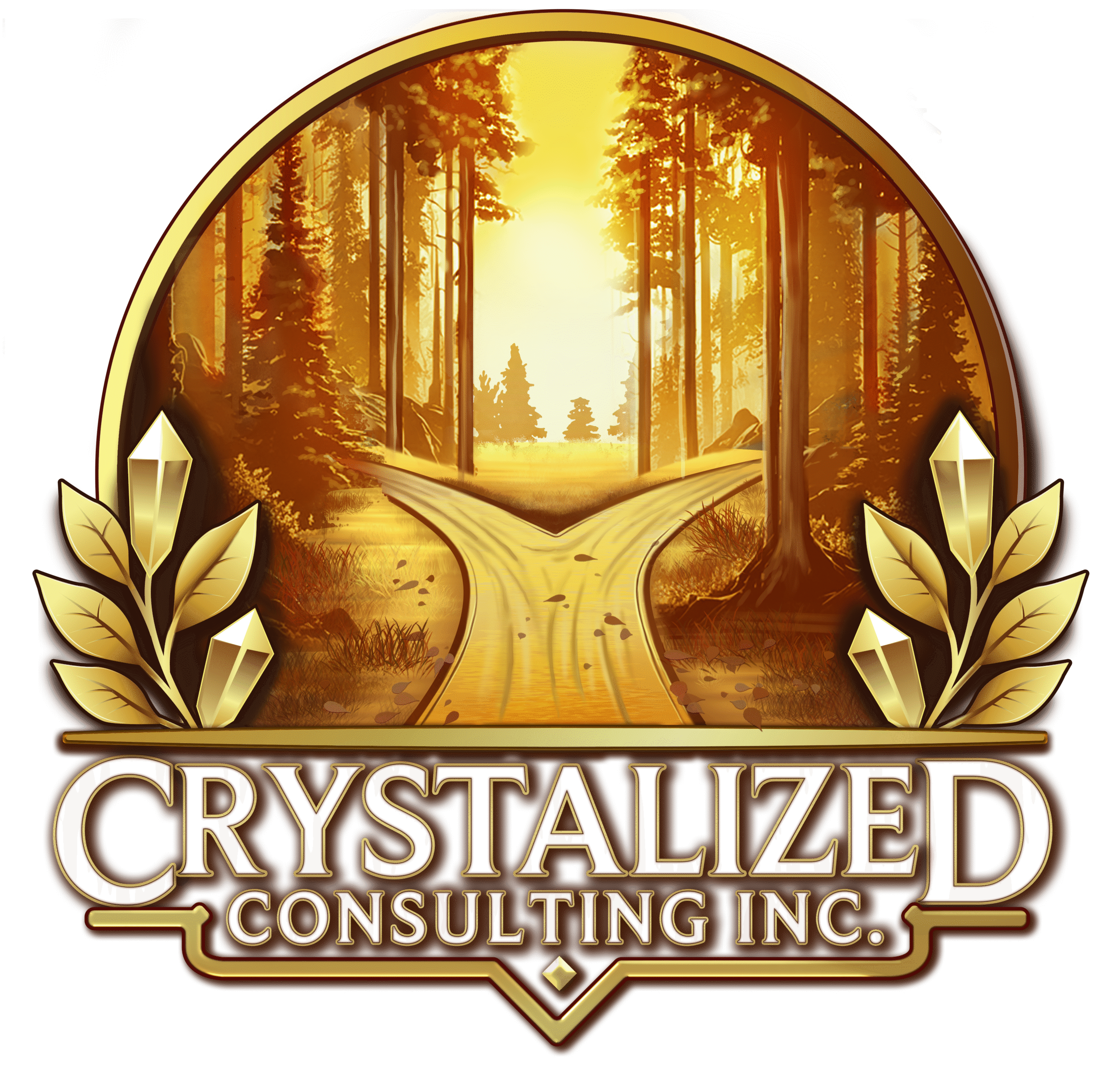 The logo for Crystalized Consulting, a wellness coaching brand that focuses on holistic health and personal journeys.