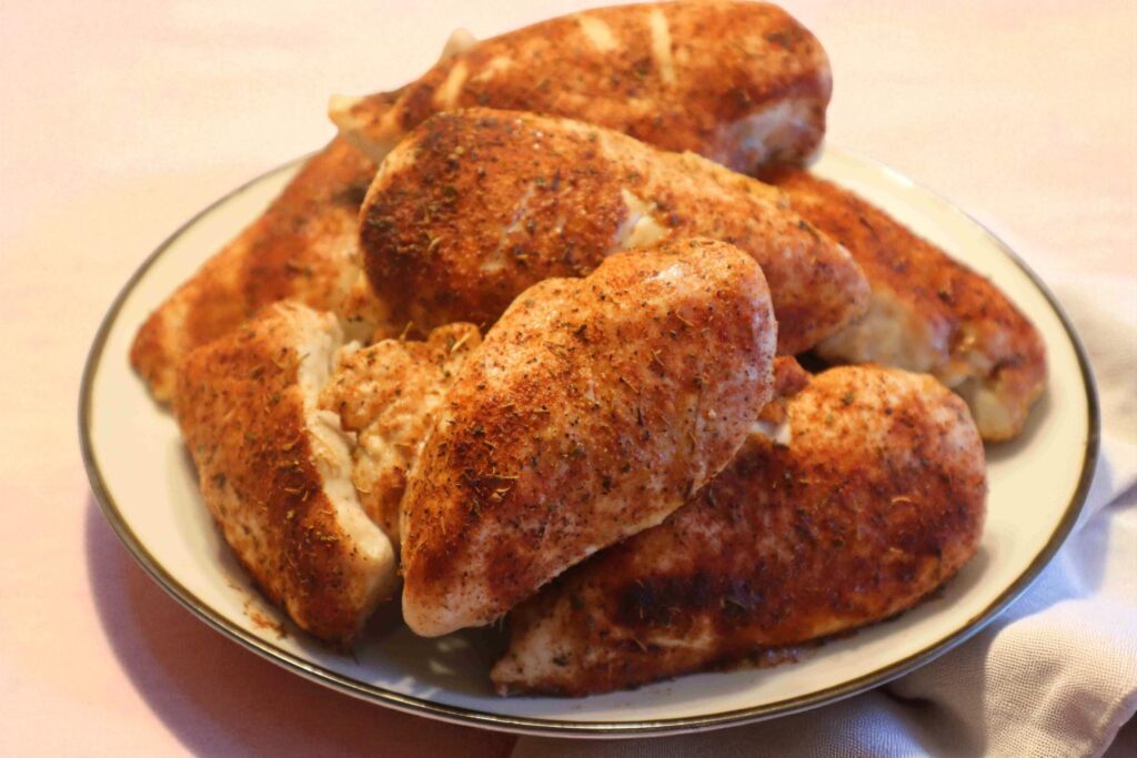 Blackened chicken breasts - for nutritional coaching plan